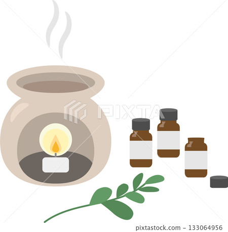 芳香療法產品插畫素材 133064956