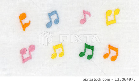 彩色音符刺繡部件 彩色音符刺繡部件 133064973