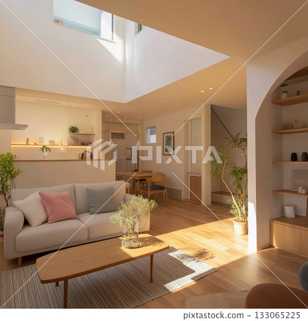 Fashionable living room 133065225