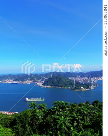 The Kanmon Straits as seen from Shimonoseki City, Yamaguchi Prefecture 133065841