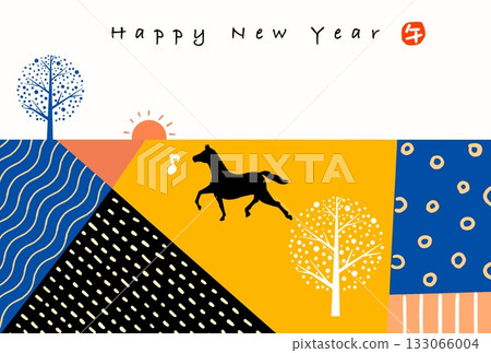 Year of the Horse New Year's card Year of the Horse New Year's card material Illustration Year of the Horse New Year's card Year of the Horse New Year's card material Illustration 133066004