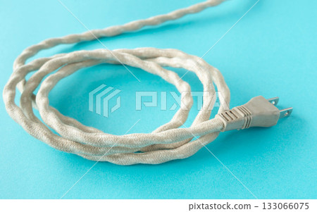 Cloth-wrapped plug cord, electrical cord, Showa era home appliances 133066075