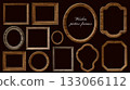 Wooden picture frame set, square and oval 133066112