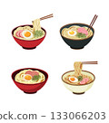 Japanese Udon Noodle Vector Collection 133066203