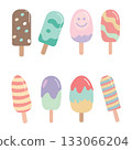 Pastel Popsicle Vector Icons 133066204