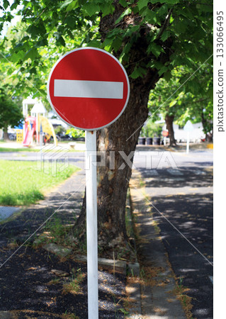 Traffic Park Sign 133066495