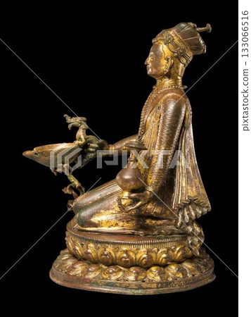 Gilt Bronze Nepalese Lamp Bearer 1698 Nobleman Sculpture Himalayan Buddhist Art Gilt Bronze Nepalese Lamp Bearer 1698 Nobleman Sculpture Himalayan Buddhist Art 133066516