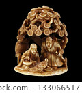 Intricate Japanese Netsuke Carving 19th Century Folk Art Edo Period Collectible 133066517