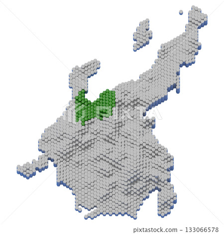 富山縣蜂窩狀三維地圖 富山縣蜂窩狀三維地圖 133066578