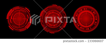 Radiant red crosshairs for immersive virtual gameplay 133066607