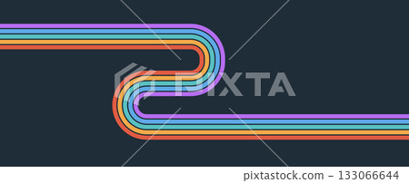 70s Groovy Stripe Rainbow Backdrop 133066644