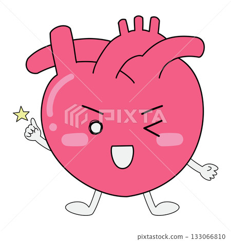 心形眨眼和指向 心形眨眼和指向 133066810