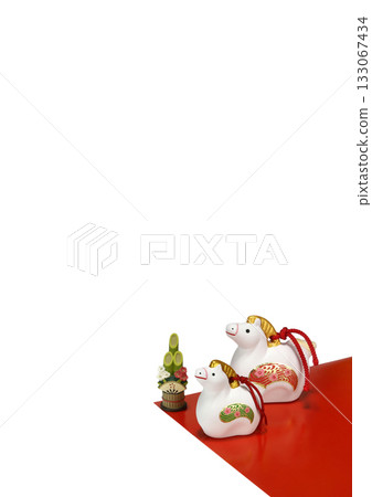 馬年馬年新年素材新年賀卡海報尺寸 133067434