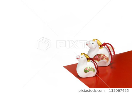 馬年馬年新年素材新年賀卡海報尺寸 133067435