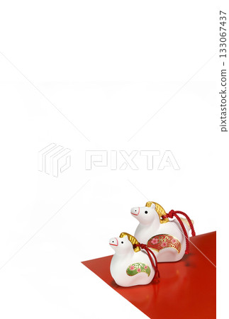 Horse Year of the Horse New Year's Card Material New Year's Card Postcard Size Vertical 133067437