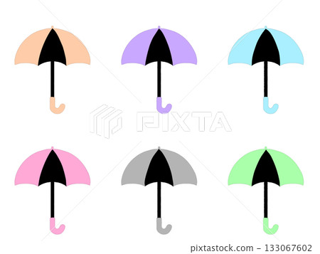 套五顏六色的雨傘 套五顏六色的雨傘 133067602