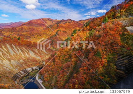 Autumn leaves of Okadaden Lake 133067979