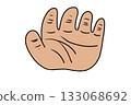 Default illustration of wrinkled hands 133068692