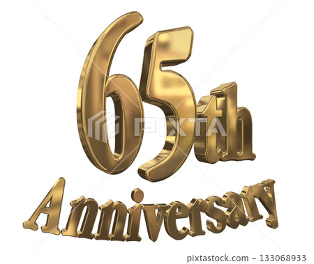 3DCG text "65th Anniversary/65th Anniversary Mark Sparkle" 3DCG text "65th Anniversary/65th Anniversary Mark Sparkle" 133068933