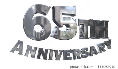 3DCG文字“65週年紀念/65週年紀念標誌閃耀” 3DCG文字“65週年紀念/65週年紀念標誌閃耀” 133068950