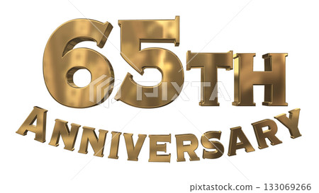 3DCG文字“65週年紀念/65週年紀念標誌閃耀” 3DCG文字“65週年紀念/65週年紀念標誌閃耀” 133069266