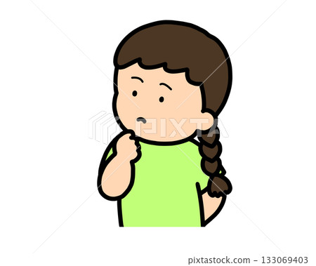 Thinking Asian girl Thinking Asian girl 133069403