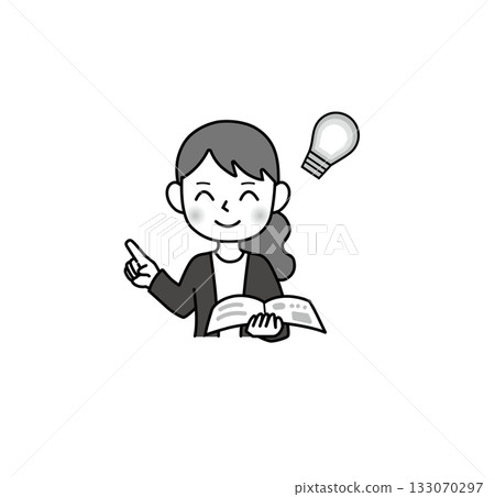 Female teacher giving an explanation Female teacher giving an explanation 133070297