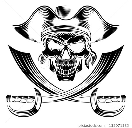 Skull Pirate Crossbones Cross Cutlass Swords Skull Pirate Crossbones Cross Cutlass Swords 133071383