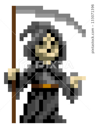 Death Grim Reaper Fantasy Pixel Art Game Cartoon 133071396