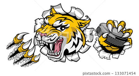 Wildcat Bobcat Bobcats Wildcats Ice Hockey Mascot 133071454