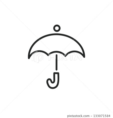 簡單的雨傘圖標，天氣預報，下雨 133071584