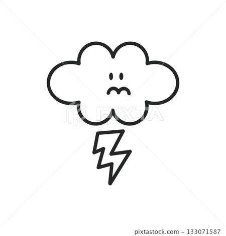 Simple lightning icon Weather Simple lightning icon Weather 133071587