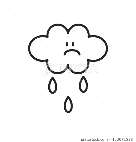 簡單的雨圖示 天氣 133071588