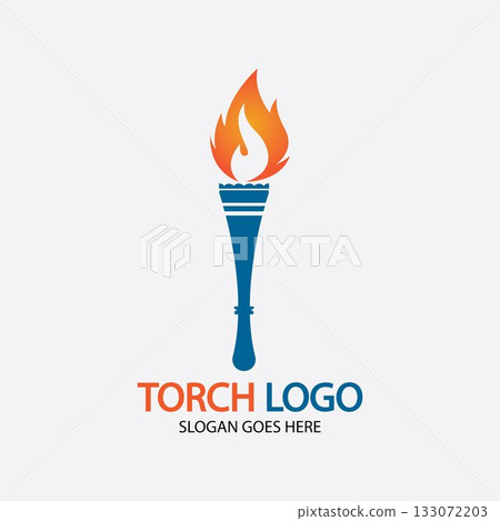 Torch vector icon illustration design template 133072203
