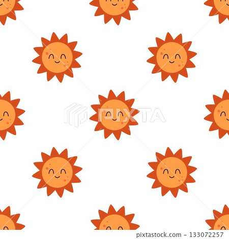 seamless pattern with smiling sun seamless pattern with smiling sun 133072257