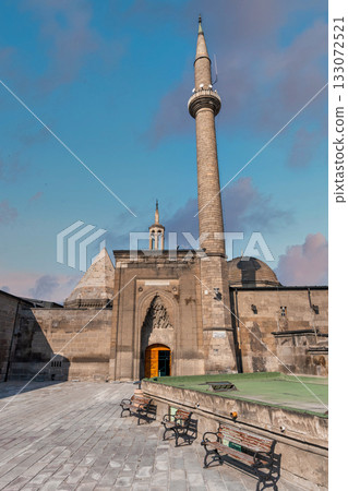 Hunat Mosque, or Hunat Camii, a historical mosque and landmark in Kayseri, Turkey. 133072521