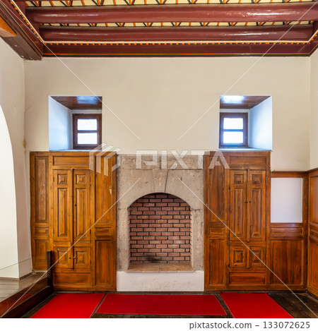 Traditional Ottoman mansion interior of Gupgupoulu Konagi, Kayseri Ethnography Museum, Kayseri, Turkey. Traditional Ottoman mansion interior of Gupgupoulu Konagi, Kayseri Ethnography Museum, Kayseri, Turkey. 133072625