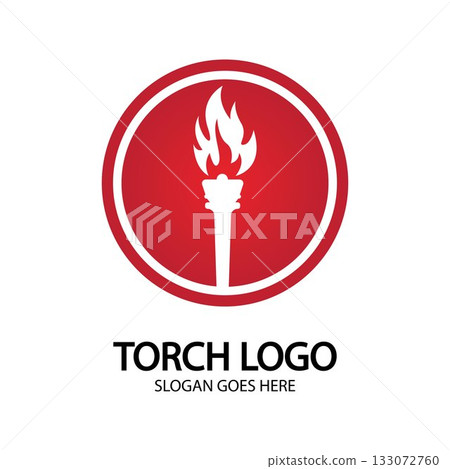 Torch vector icon illustration design template Torch vector icon illustration design template 133072760