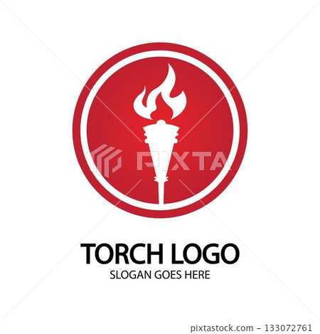 Torch vector icon illustration design template Torch vector icon illustration design template 133072761