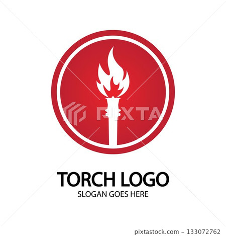 Torch vector icon illustration design template Torch vector icon illustration design template 133072762