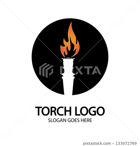Torch vector icon illustration design template Torch vector icon illustration design template 133072769