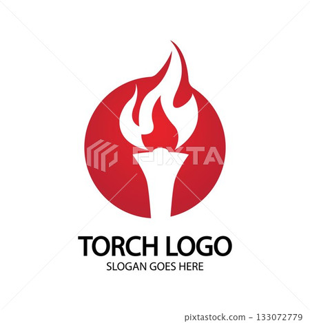 Torch vector icon illustration design template Torch vector icon illustration design template 133072779