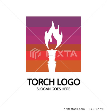 Torch vector icon illustration design template Torch vector icon illustration design template 133072796