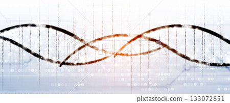 Futuristic hexagons, DNA strands, connected neural web Futuristic hexagons, DNA strands, connected neural web 133072851