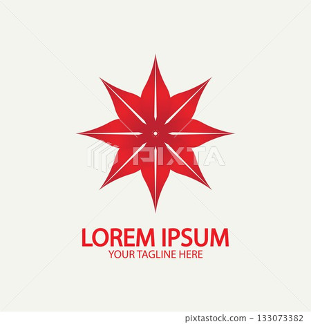 Flower logo. The circular logo. Logo of the flower. Stylized flower. Petals. Simple logo. The brand name  emblem  logo. Mandala. Logo boutique. Logotype for beauty. Logo for flower shop. 133073382