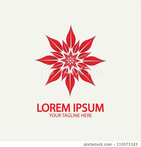 Flower logo. The circular logo. Logo of the flower. Stylized flower. Petals. Simple logo. The brand name  emblem  logo. Mandala. Logo boutique. Logotype for beauty. Logo for flower shop. 133073383