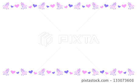 可愛獨角獸 YouTube 直播 16:9 橫屏透明邊框 133073608