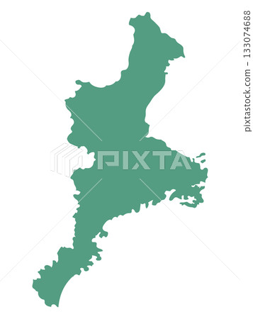 簡版三重縣地圖(日本地區)向量圖 簡版三重縣地圖(日本地區)向量圖 133074688