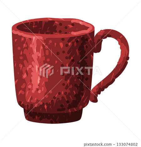 Brown Mug as Pottery and Ceramic Tableware and Crockery Vector Illustration Brown Mug as Pottery and Ceramic Tableware and Crockery Vector Illustration 133074802