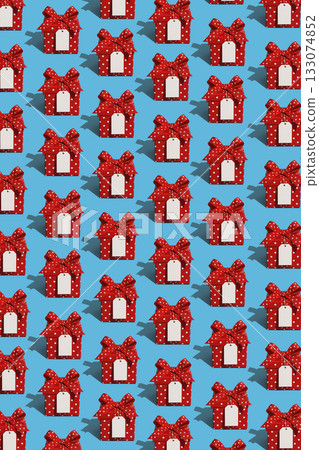 vertical pattern of red gifts, generative AI vertical pattern of red gifts, generative AI 133074852